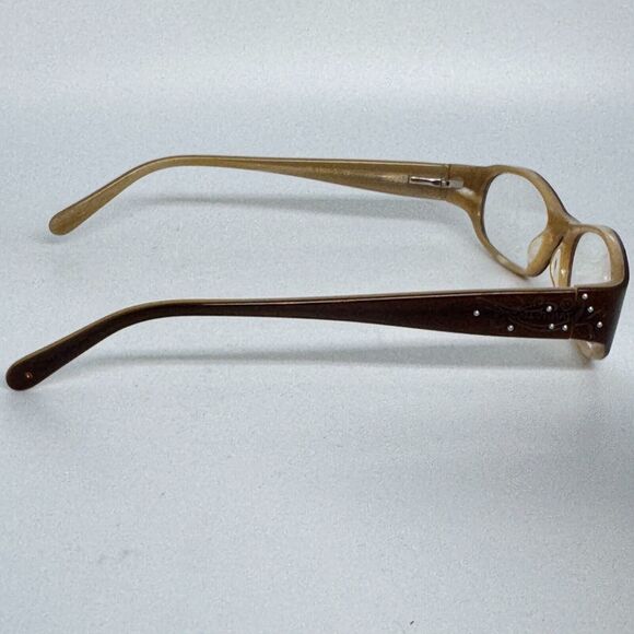 JILL STUART JS189A-3 Eyeglasses Frame Petite 52-17-135 Dark Brown/Beige H15763 - Picture 4 of 7